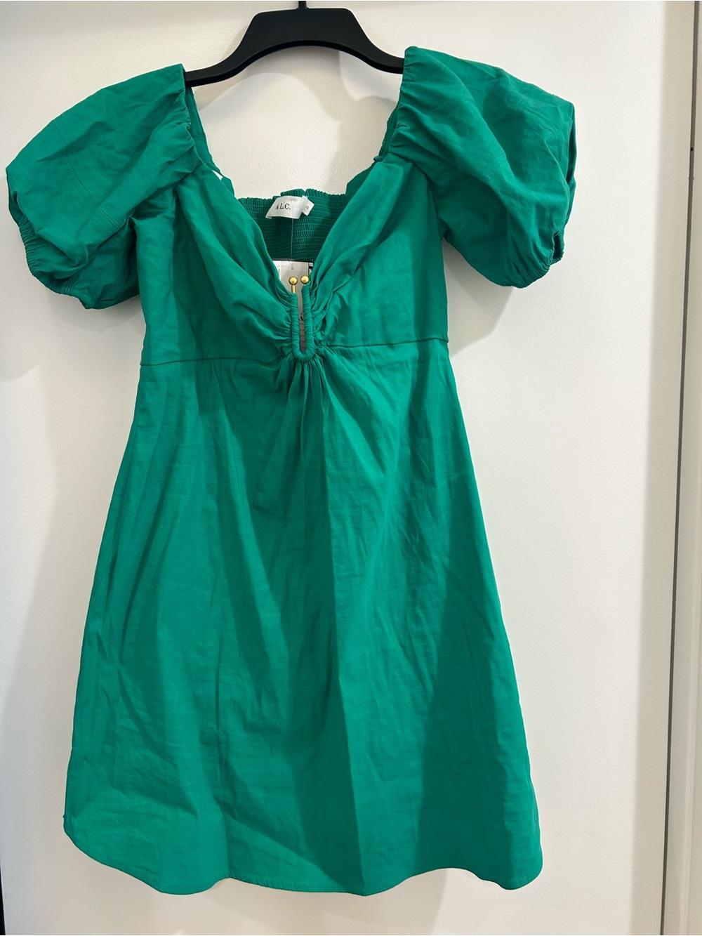 ALC puff sleeve cotton dress